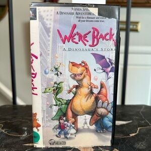 We're Back! A Dinosaur's Story VHS Tape Movie Steven Spielberg Amblimation